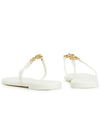 Roxanne Jelly Logo Flip Flops White - TORY BURCH - BALAAN 7