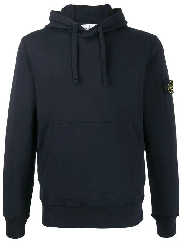 Wappen Patch Garment Dyed Hoodie Navy - STONE ISLAND - BALAAN 3