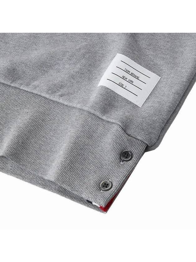 Center Back Stripe Crewneck Sweatshirt Light Grey - THOM BROWNE - BALAAN 4