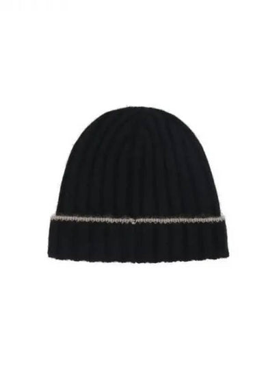 Cashmere Logo Beanie Black - BRUNELLO CUCINELLI - BALAAN 2