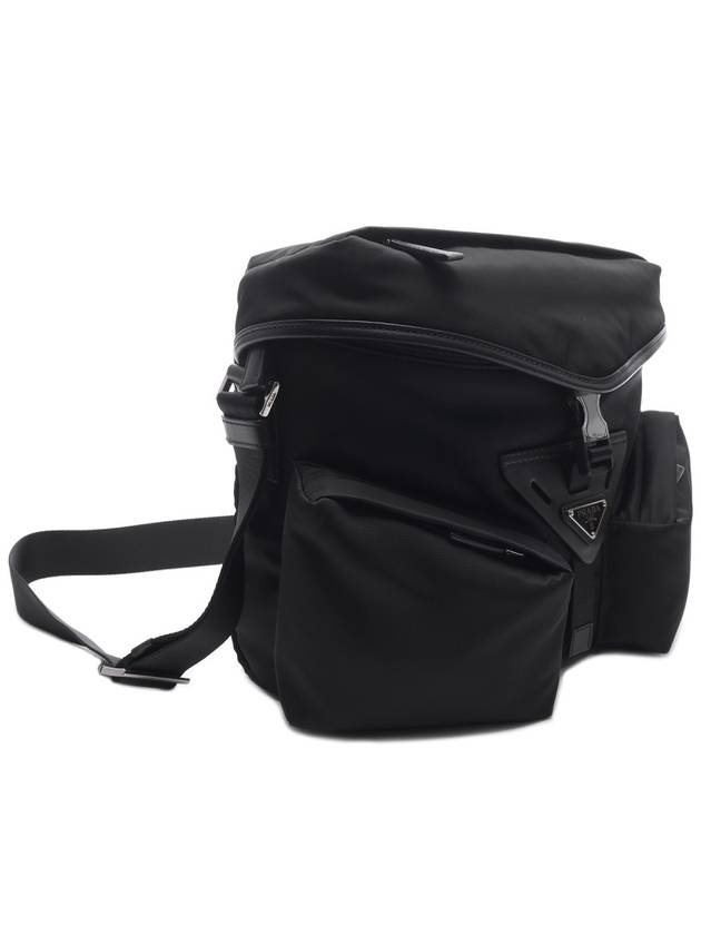 Re-Nylon Leather Shoulder Bag Nero - PRADA - BALAAN 4