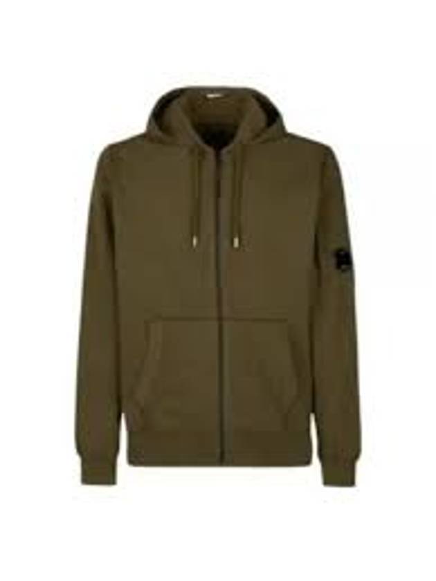 Light Fleece Zip Up Hoodie Green - CP COMPANY - BALAAN 1