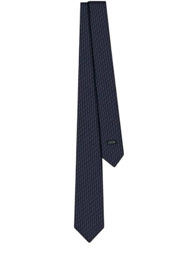 Homme Oblique Silk Tie Grey - DIOR - BALAAN 1