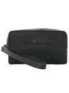 Logo Leather Pouch Bag Black - KITON - BALAAN 1