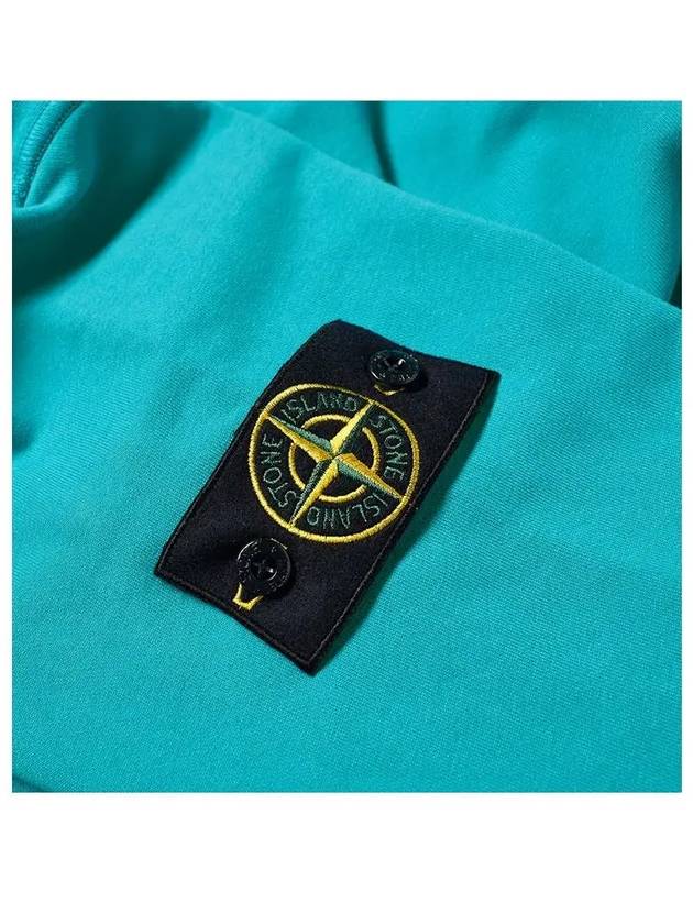 Wappen Patch Garment Dyed Hoodie Sky Blue - STONE ISLAND - BALAAN 4