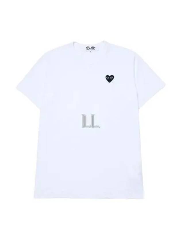 Black Heart Wappen Short Sleeve T-Shirt White - COMME DES GARCONS - BALAAN 2