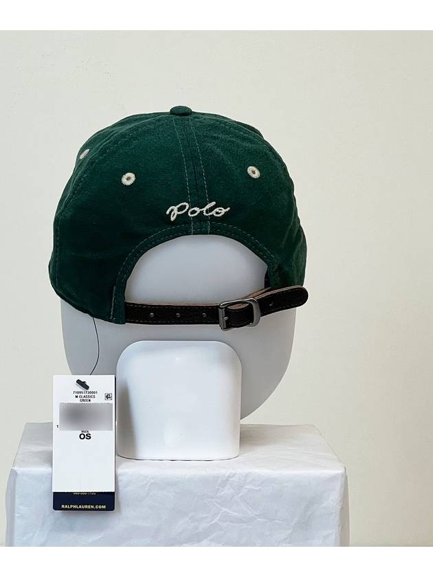 Cotton Ball Cap Green - POLO RALPH LAUREN - BALAAN 4