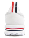 Tech Runner Shearling Suede Low Top Sneakers White - THOM BROWNE - BALAAN 5