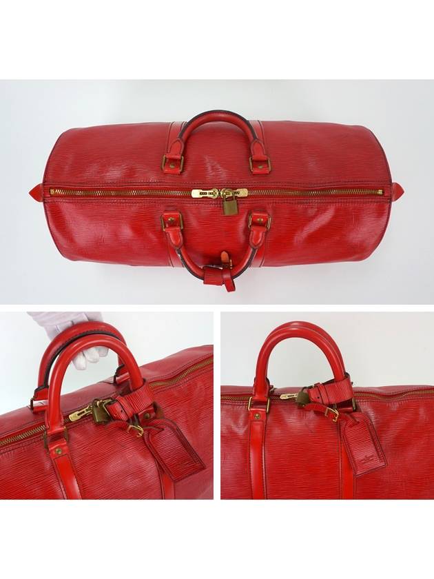 Epi Red 50 Boston Travel Bag - LOUIS VUITTON - BALAAN 8