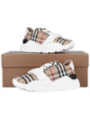 Vintage Check And Leather Sneakers White Archive Beige - BURBERRY - BALAAN 11