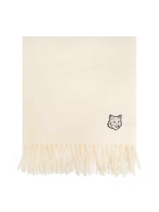 Wool Fox Head Muffler Ivory - MAISON KITSUNE - BALAAN 1