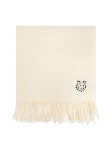 Wool Fox Head Muffler Ivory - MAISON KITSUNE - BALAAN 1