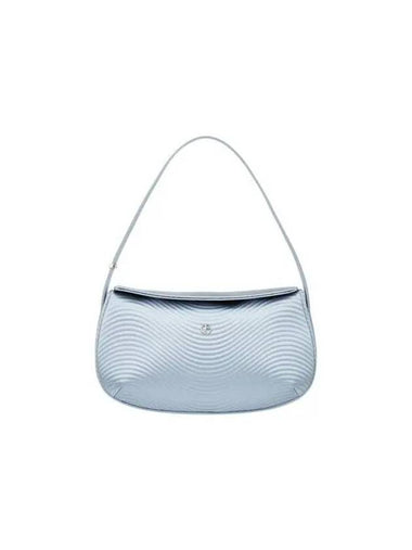 Women s Wave Pattern Satin Shoulder Bag Light Blue - GIORGIO ARMANI - BALAAN 1