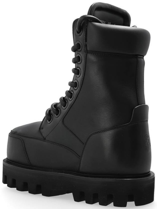 Alexander McQueen Leather Wedge Ankle Boots, Women's, Black - ALEXANDER MCQUEEN - BALAAN 5