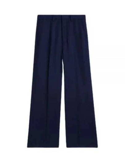 Cotton Wide Pants Navy - AMI - BALAAN 2