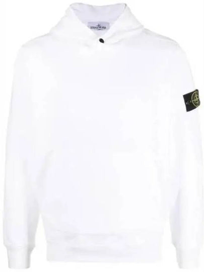 Compass Logo Patch Hoodie White - STONE ISLAND - BALAAN 2