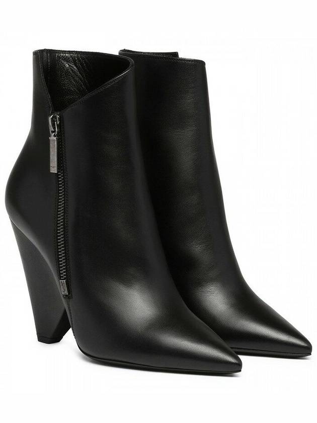 Nikki heel zipper detail Chelsea boots black - SAINT LAURENT - BALAAN.