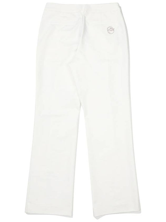 Front slit basic bootcut pants IVORY WOMAN - MALBON GOLF - BALAAN 2