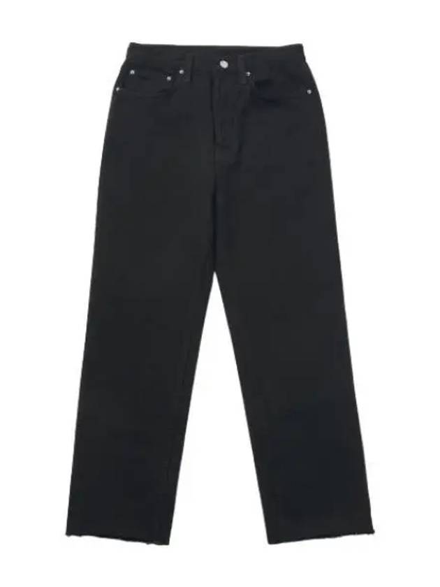 Cropped straight denim pants black jeans - TOTEME - BALAAN 1