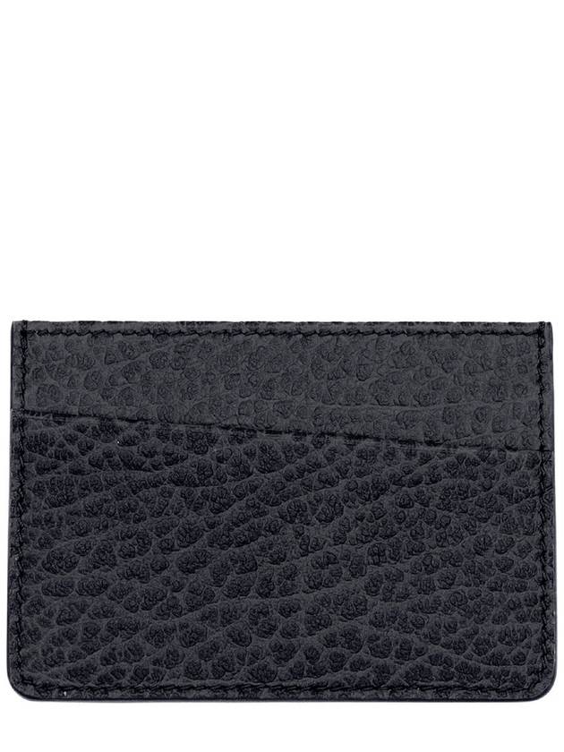 Grain Leather Stitch Card Wallet Black - MAISON MARGIELA - BALAAN 3