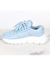 Triangular logo padded nappa sneakers sky blue 37 240 - PRADA - BALAAN 5