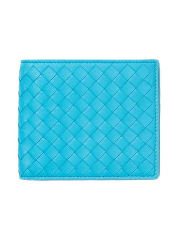 Intrecciato Half Wallet Blue - BOTTEGA VENETA - BALAAN 1