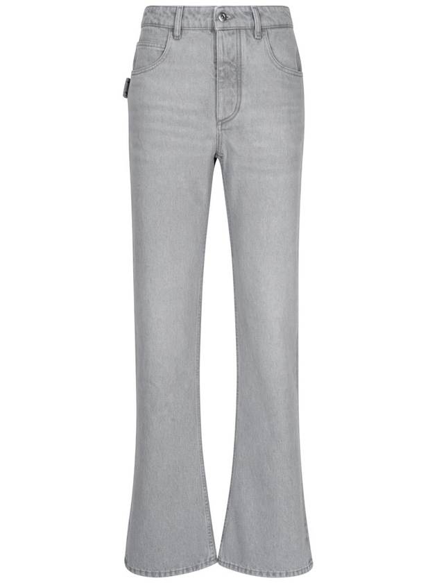 Flare Denim Jeans Light Grey Wash - BOTTEGA VENETA - BALAAN 2