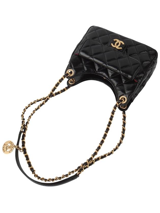 AS4323 Patent Pocket Chain Hobo Bag Small 34281Y - CHANEL - BALAAN 4