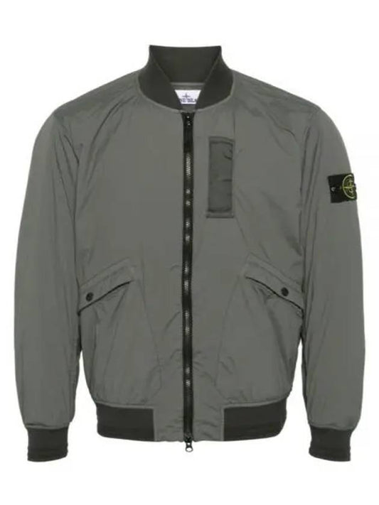 Skin Touch Nylon TC Primaloft Bomber Jacket Musk Green - STONE ISLAND - BALAAN 2