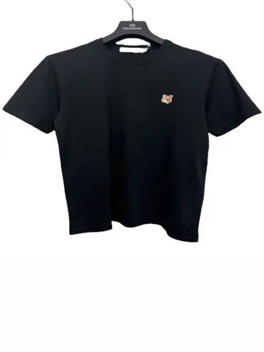 Fox Head Patch Classic Short Sleeve T-Shirt Black - MAISON KITSUNE - BALAAN 2