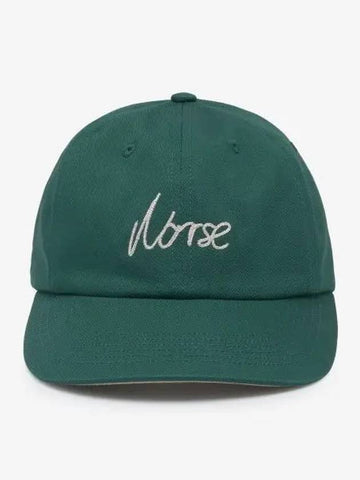 Chain Stitch Logo Twill Ball Cap Dartmouth Green N8001238112 - NORSE PROJECTS - BALAAN 1