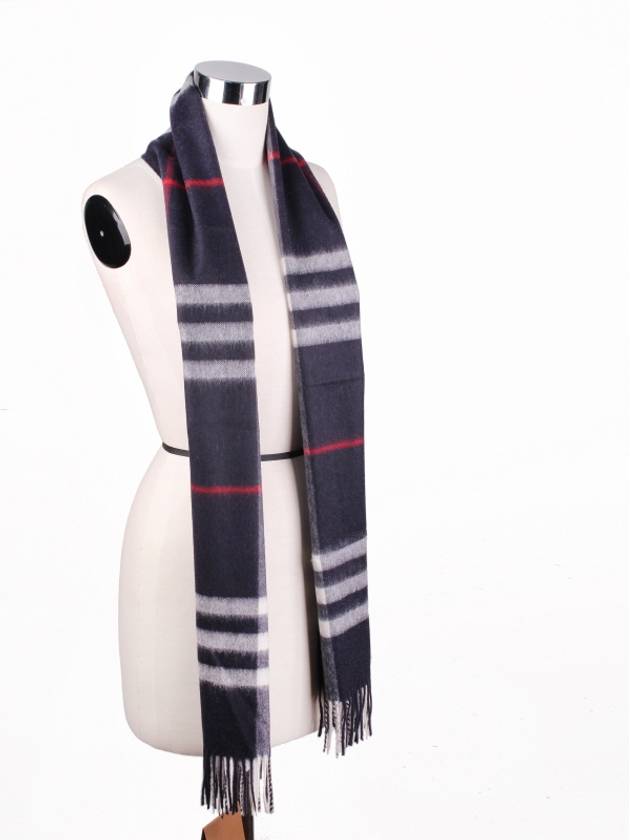 Classic Check Cashmere Scarf Grey - BURBERRY - BALAAN 6