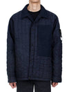 Men's Stella Wappen Patch Quilted Jacket Navy - STONE ISLAND - BALAAN 4