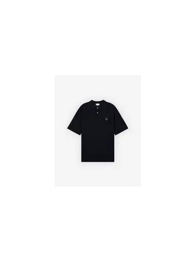 Bold Fox Head Patch Oversized Polo Shirt Black - MAISON KITSUNE - BALAAN 2