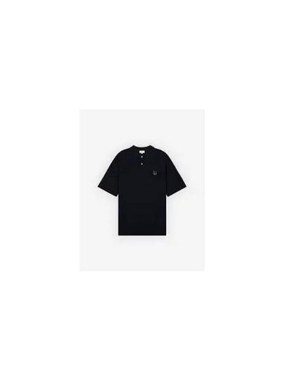 Bold Fox Head Patch Oversized Polo Shirt Black - MAISON KITSUNE - BALAAN 2