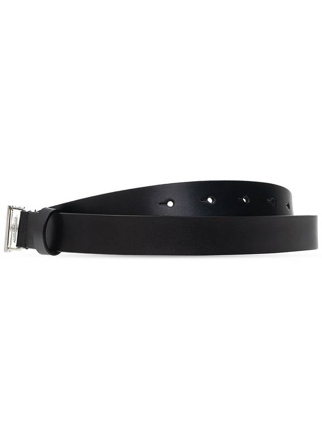 icon plaque silver leather belt black - DSQUARED2 - BALAAN 5