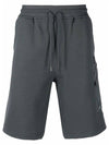 Metropolis Diagonal Fleece Shorts Grey - CP COMPANY - BALAAN 2