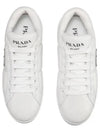 Logo Quilted Nappa Leather Low Top Sneakers White - PRADA - BALAAN 2