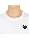 Women's Small Black Wappen Short Sleeve T-Shirt P1 T063 2 White - COMME DES GARCONS PLAY - BALAAN 7