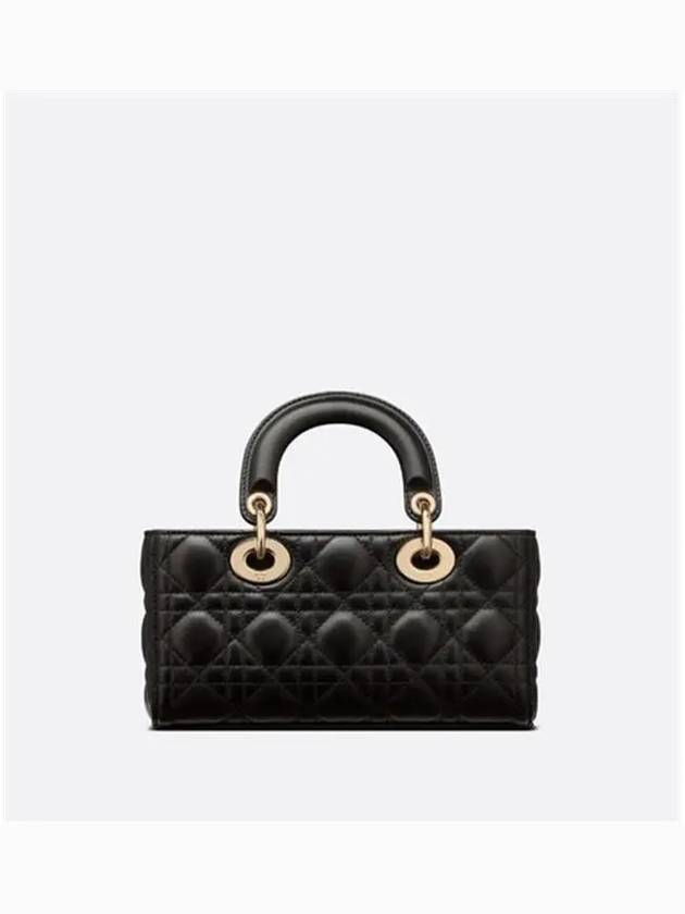 Lady D Joy Cannage Small Lambskin Tote Bag Black - DIOR - BALAAN 5