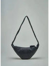 Soft Grained Leather Small Croissant Crossbody Bag Black - LEMAIRE - BALAAN 4