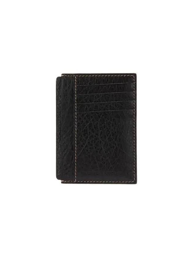 Surprise 10 epoint Grainy Slim Card Holder Black - BRUNELLO CUCINELLI - BALAAN 1