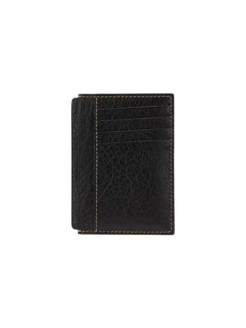 Surprise 10 epoint Grainy Slim Card Holder Black - BRUNELLO CUCINELLI - BALAAN 1