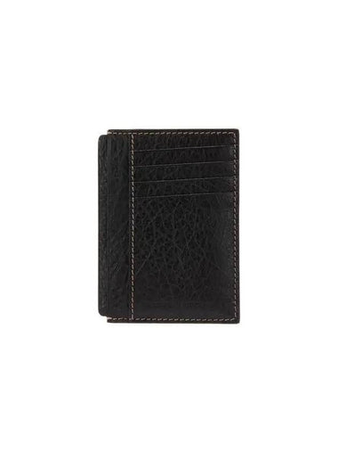 Grainy Slim Card Holder Black - BRUNELLO CUCINELLI - BALAAN 1