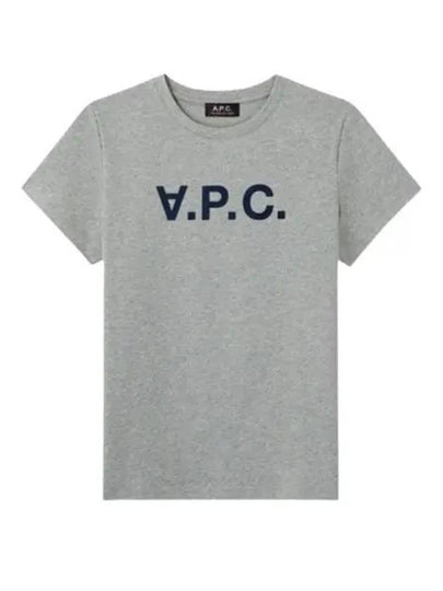 Black VPC Logo Short Sleeve T-Shirt Light Grey - A.P.C. - BALAAN 2