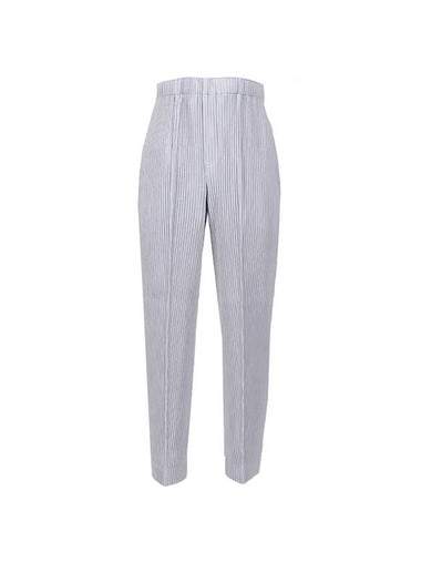 Pleated Straight Pants Light Grey - ISSEY MIYAKE - BALAAN 1