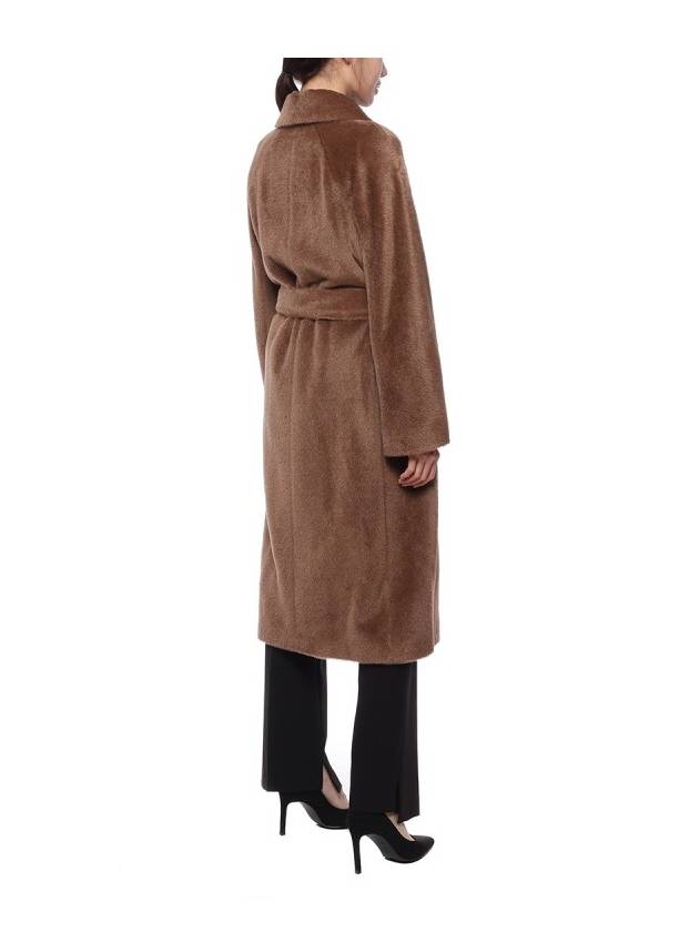 Zaire Alpaca Women's Single Coat Brown - MAX MARA - BALAAN 7