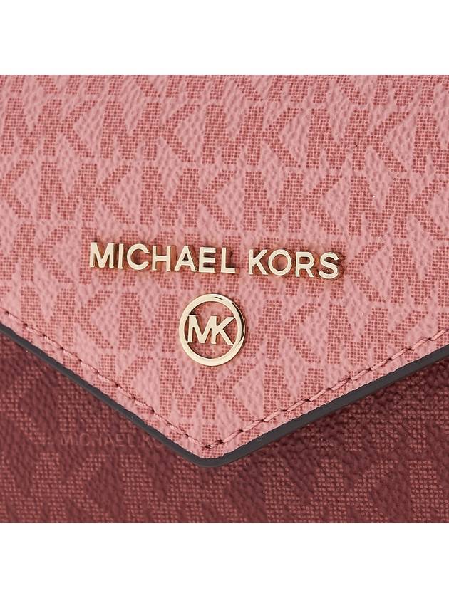 Jet Set Two-Tone Signature Logo Tri-Fold Half Wallet - MICHAEL KORS - BALAAN 7