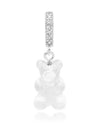 NOSTALGIA BEAR ICED PAVE CONNECTOR SILVER pendant charm - CRYSTAL HAZE - BALAAN 4