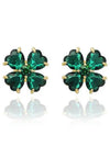 Idyllia Stud Earrings Green - SWAROVSKI - BALAAN 2